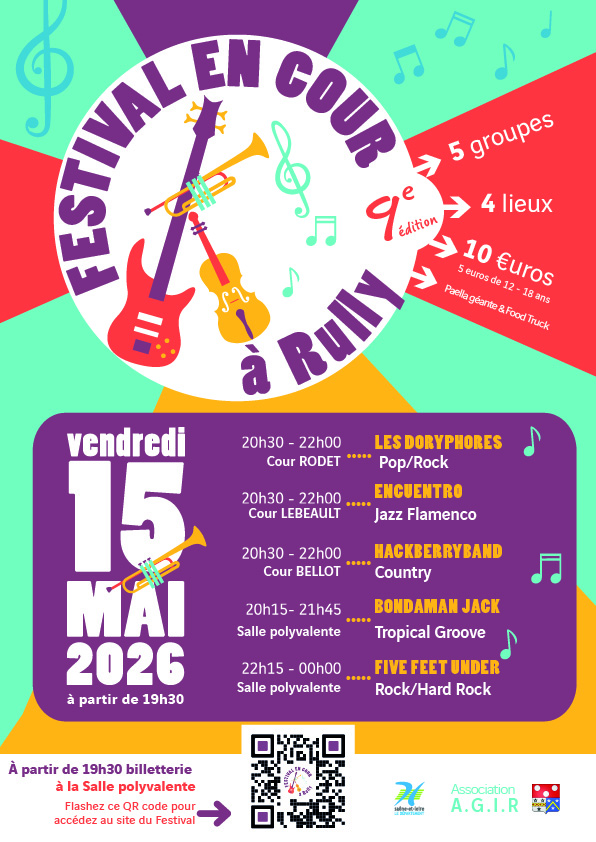 9ème édition du Festival en cour - Rully se prépare à la fête le 15 mai 