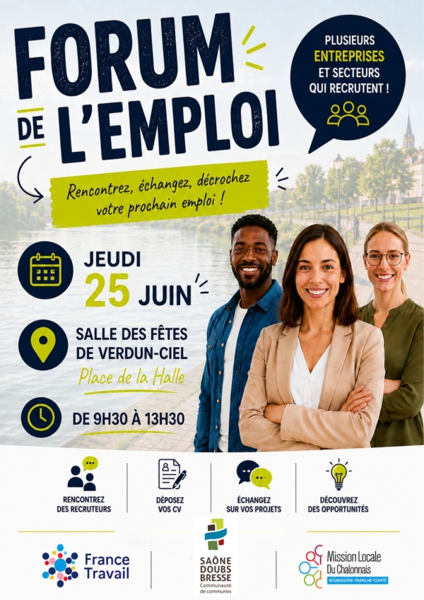Forum de l'emploi ce jeudi à Verdun-Ciel avec plusieurs dizaines d'offres à pourvoir 