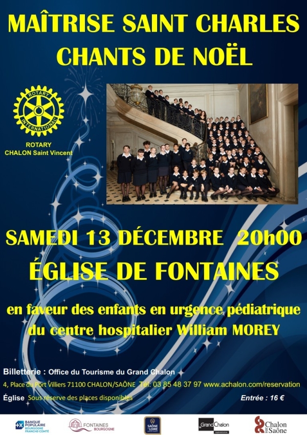 Le concert de Noël du Rotary Chalon Saint-Vincent, c’est complet !