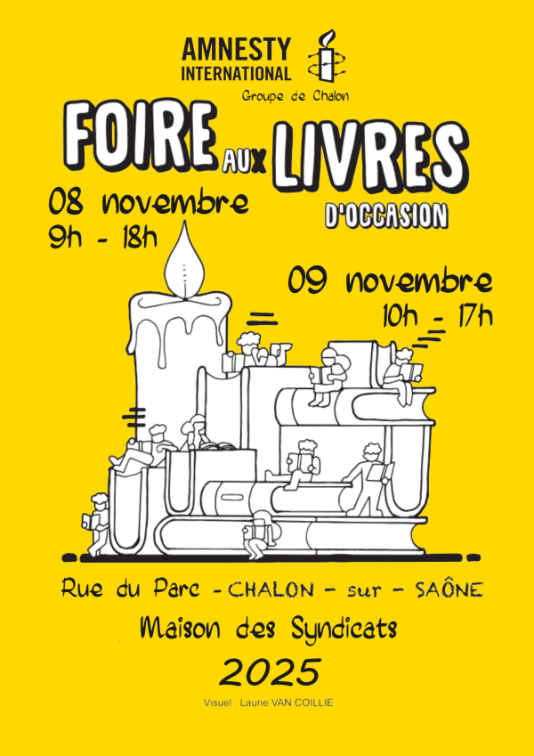 Foire aux livres d'occasion d'Amnesty International : un geste pour la liberté !
