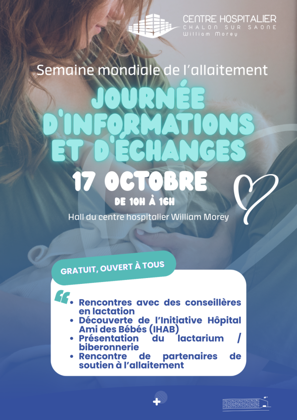 Semaine mondiale de l'allaitement - l'hôpital de Chalon se mobilise le 17 octobre 