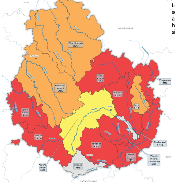 SECHERESSE - La Côte d'Or s'enfonce un peu plus dans la difficulté ... de nouvelles restrictions applicables à partir de ce samedi 