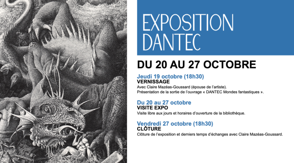 L'Exposition Dantec à la bibliothèque de Saint-Marcel est jusqu'au 27 octobre 