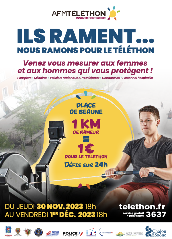 TELETHON - Ca va ramer Place de Beaune du 30 novembre au 1er décembre