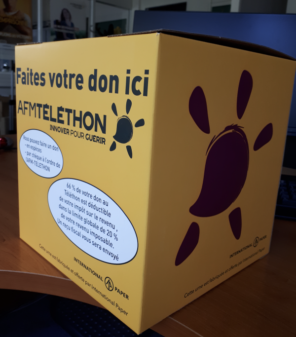 TELETHON - Les urnes de collecte confectionnées à Chalon sur Saône