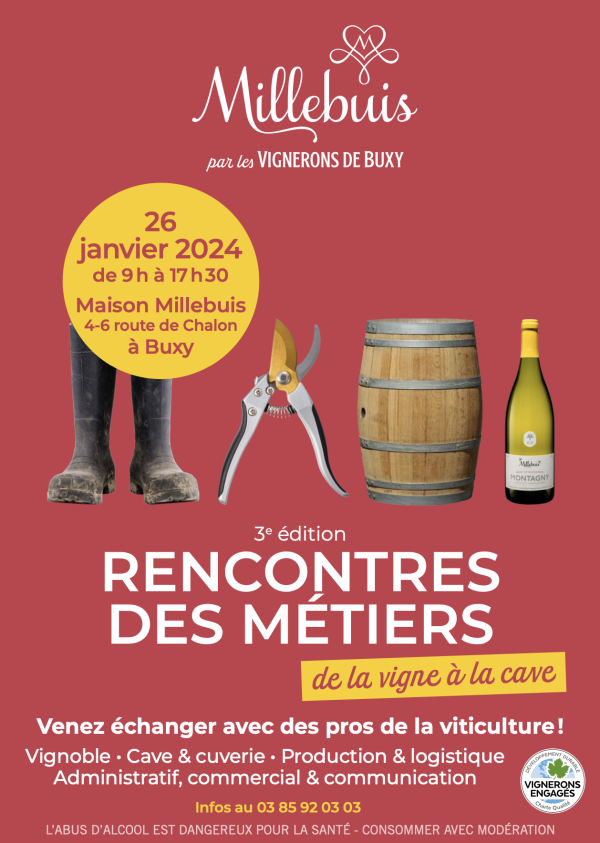La 3e Edition des rencontres des métiers de la vigne à la cave est annoncée à Buxy 