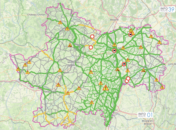 ATTENTION - Des routes délicates ce lundi matin sur le Sud-Ouest de la Saône et Loire 