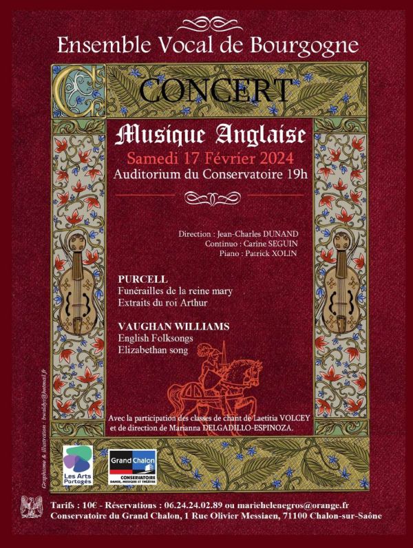 L'Ensemble Vocal de Bourgogne vous donne rendez-vous pour un spécial musique anglaise au Conservatoire 