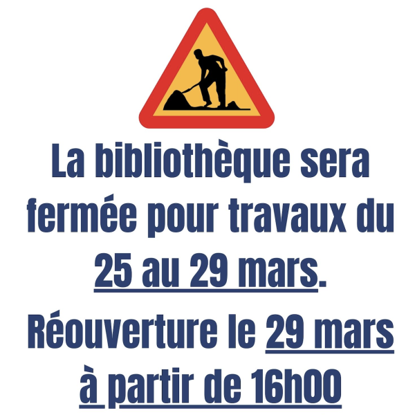 A Châtenoy le Royal, fermeture de la bibliothèque municipale pour travaux 