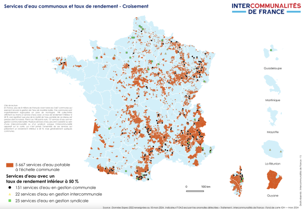 Gestion de l’eau : Intercommunalités de France dévoile une carte des points noirs en termes de fuites