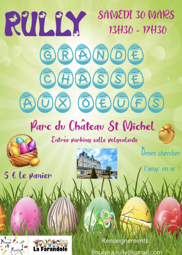 Chasse aux oeufs de Rully le samedi 30 mars 