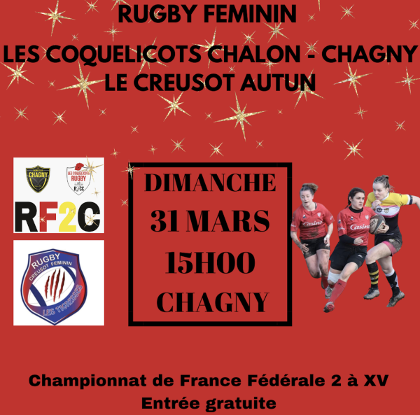 Championnat de France - Fédérale 2 - Les Coquelicots Chalon-Chagny rencontrent  Le Creusot-Autun 