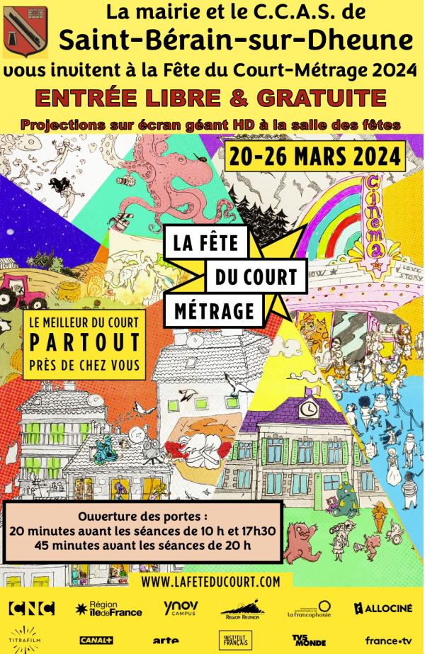 Saint Bérain sur Dheune fête le Court-Métrage du 20 au 26 mars 