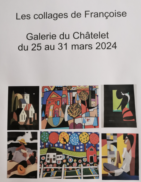 Exposition de Françoise et Agnès jusqu'au 31 mars à la galerie du Châtelet 