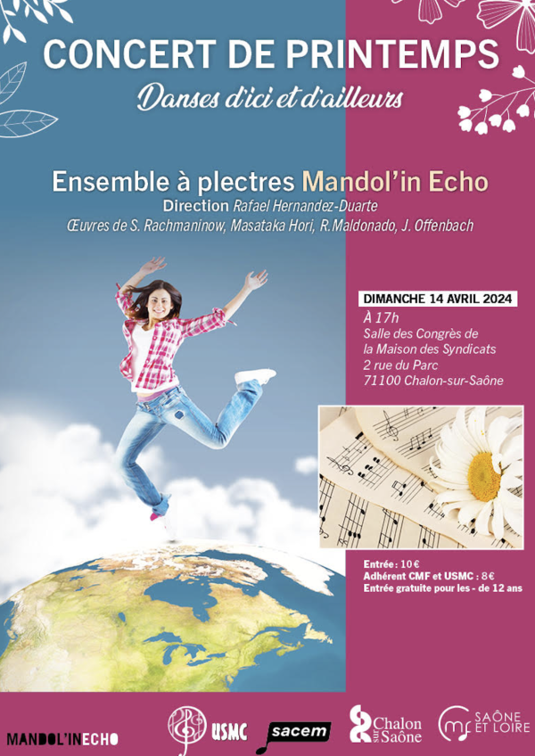 Le concert de printemps de Mandol'in Echo annoncé le dimanche 14 avril 