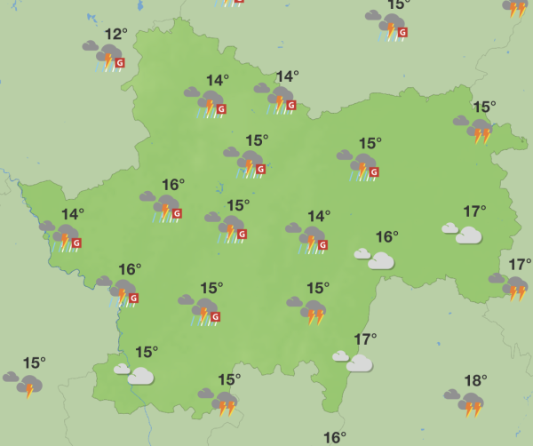 Des risques de grêle sur la Saône et Loire en soirée ce dimanche