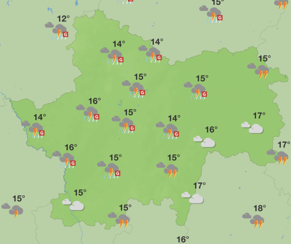 Des risques de grêle sur la Saône et Loire en soirée ce dimanche 