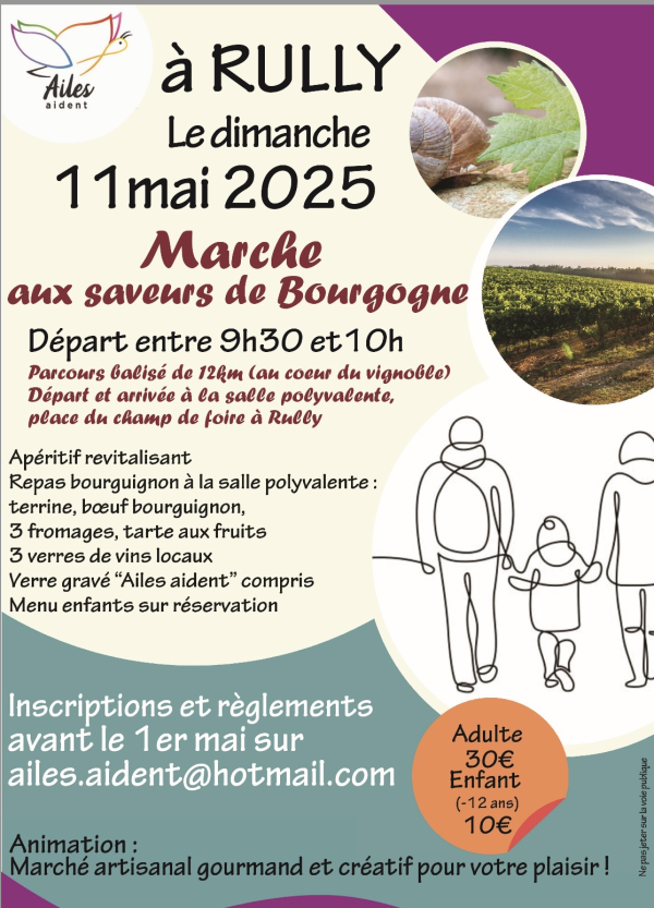 L'association Ailes Aident vous donne rendez-vous le 11 mai pour sa Marche aux saveurs de Bourgogne 