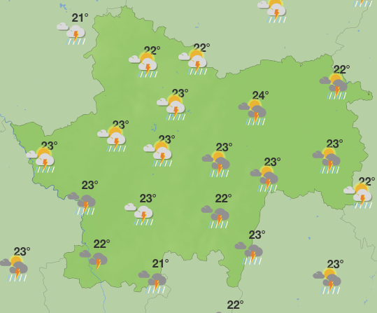 Vigilance jaune aux orages activée en Saône et Loire