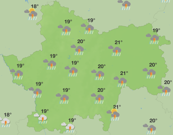 La vigilance jaune aux orages toujours active ce mardi en Saône et Loire