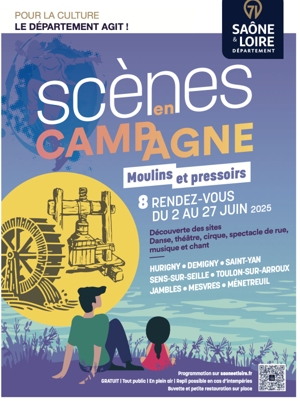 Scènes en campagne : le Département de Saône-et-Loire invite à la découverte du patrimoine et de la culture dans les moulins et pressoirs