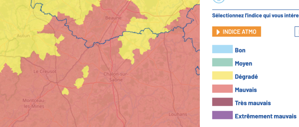 Une qualité de l'air dégradée à Chalon sur Saône et plus largement en Saône et Loire