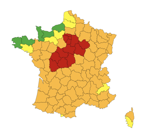 CANICULE - L'Ouest de la Bourgogne en vigilance rouge 