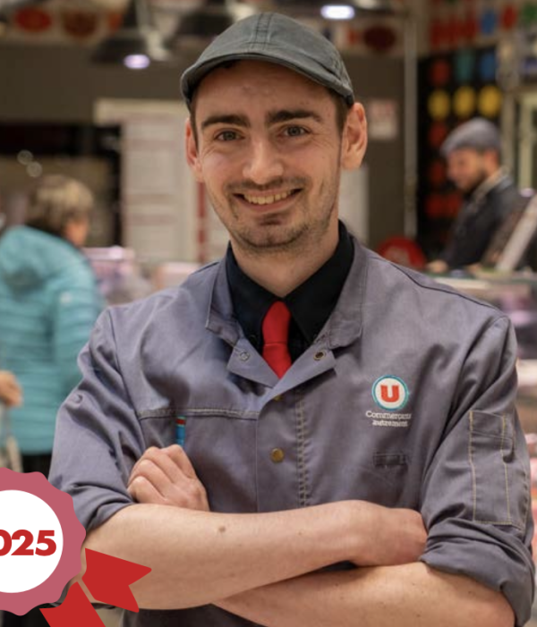 Jean-Jacques BILLOUX, chef boucher au Super U de Prissé, lauréat du Trophée National des viandes d'excellence 2025