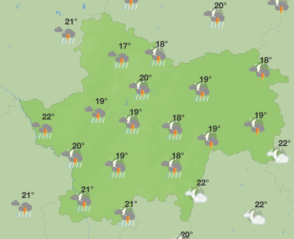 Vers une dégradation orageuse dès cette nuit en Saône et Loire 