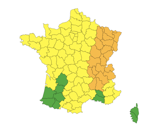 ORAGES - Vigilance orange activée en Saône et Loire  à compter de 13 h ce dimanche 