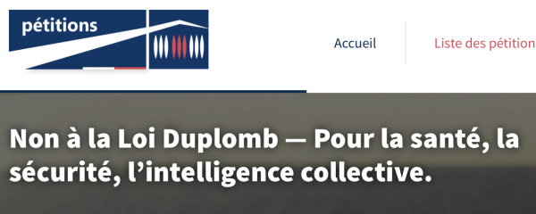 PETITION CONTRE LA LOI DUPLOMB - Plus de 994 000 signataires