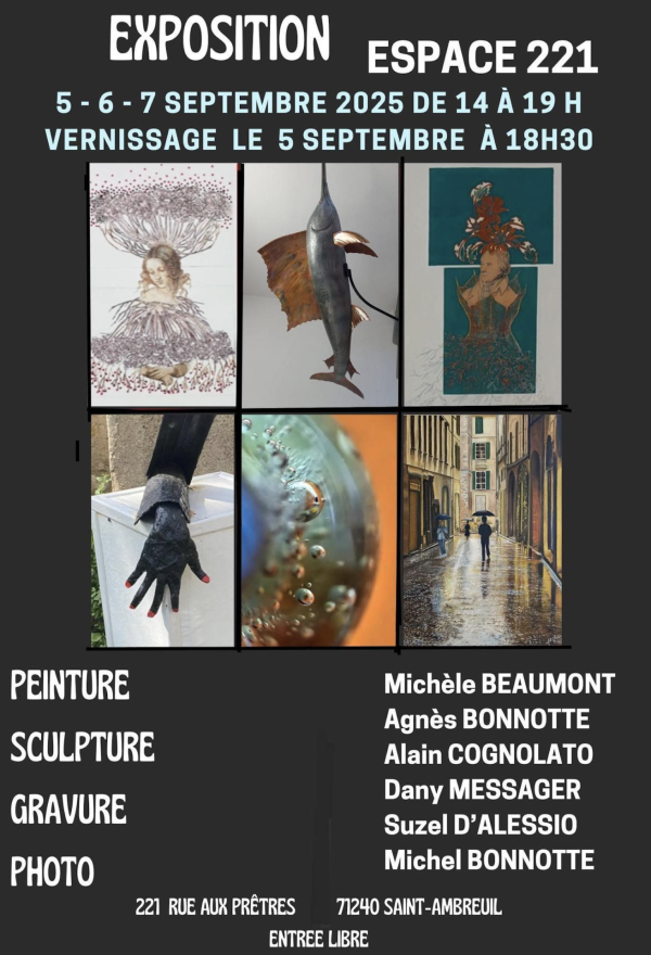 Rendez-vous donné à Saint-Ambreuil du 5 au 7 septembre pour une exposition multi-artistes 