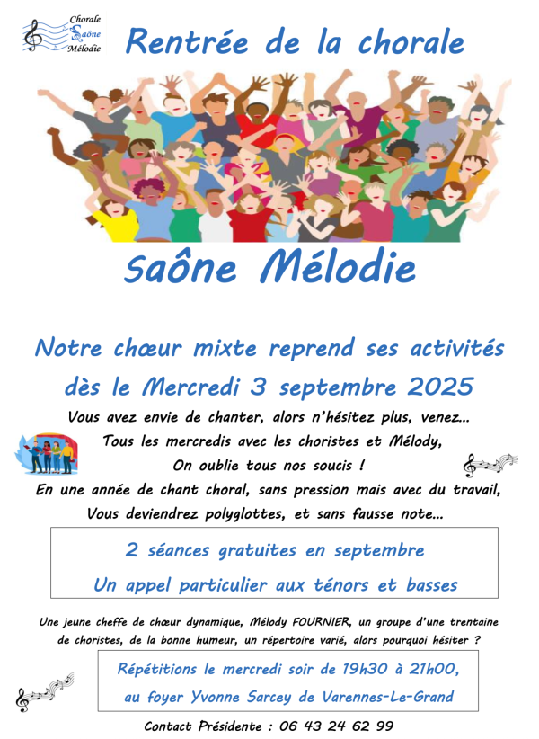 La Chorale Saône Mélodie fait sa rentrée 