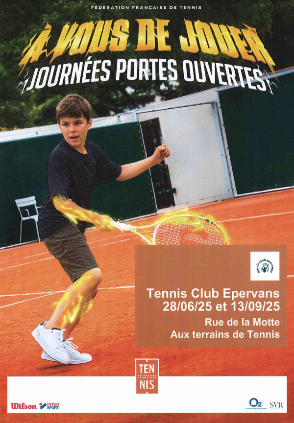 Portes-ouvertes organisées au Tennis Club d'Epervans