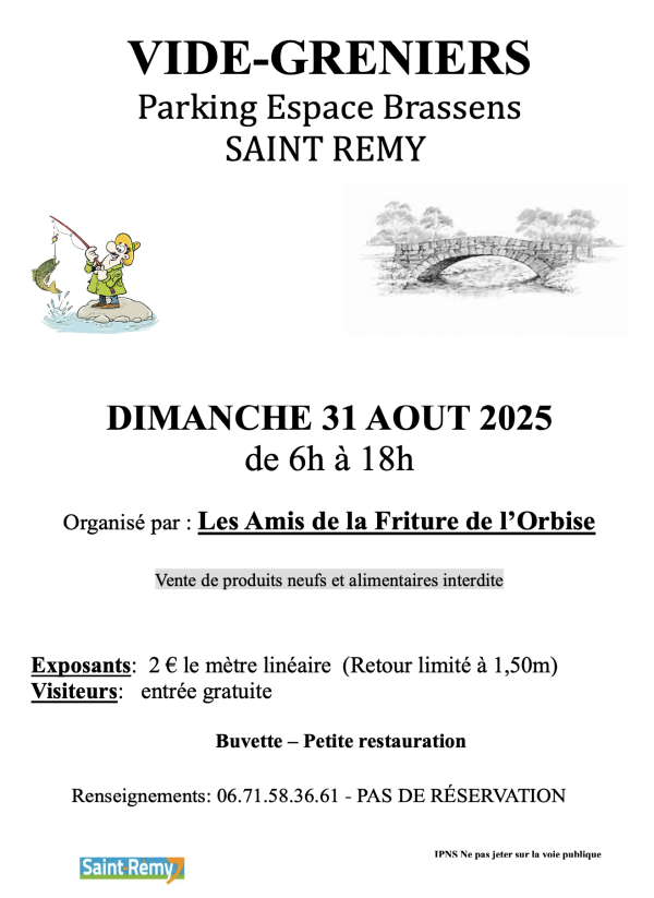 Vide-greniers ce dimanche à Saint-Rémy ANNULE 