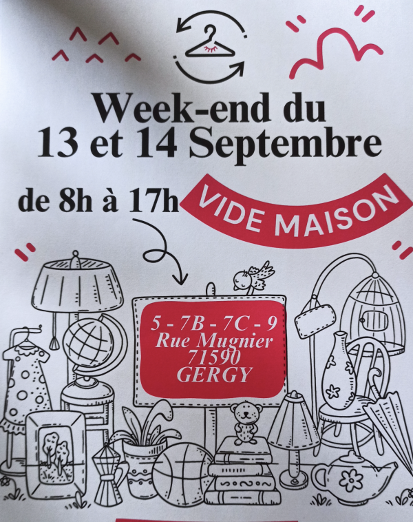 Vide-maisons organisé les 13 et 14 septembre à Gergy 
