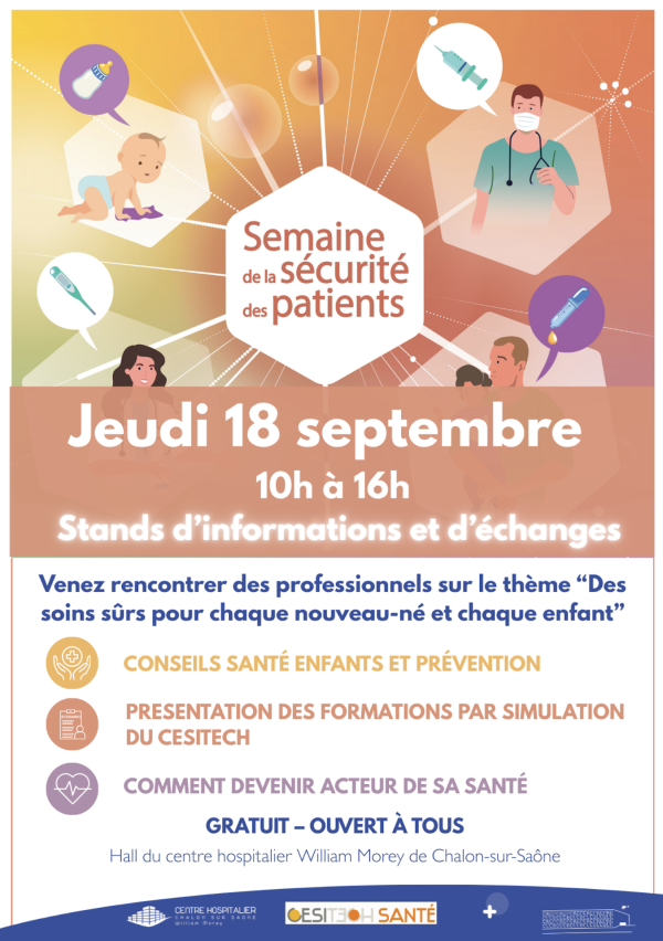 HOPITAL CHALON - Venez rencontrer des professionnels sur le thème "Des soins sûrs pour chaque nouveau-né et chaque enfant"