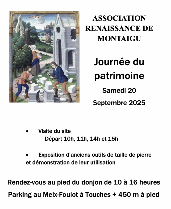 JOURNEE  DU PATRIMOINE - Profitez d'une visite exceptionnelle du Château de Montaigu 