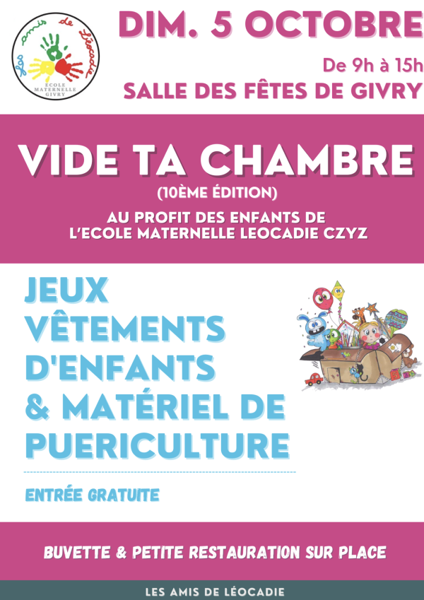 10e Edition du vide ta chambre à Givry le dimanche 5 octobre 