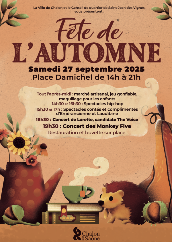 La fête de l'automne annoncée ce samedi 27 septembre sur la Place Damichel à Chalon 