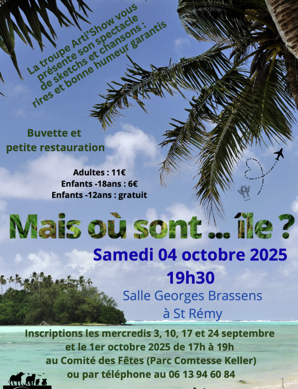 La troupe Arti'Show vous présente sa dernière création le 4 octobre à la salle Brassens 