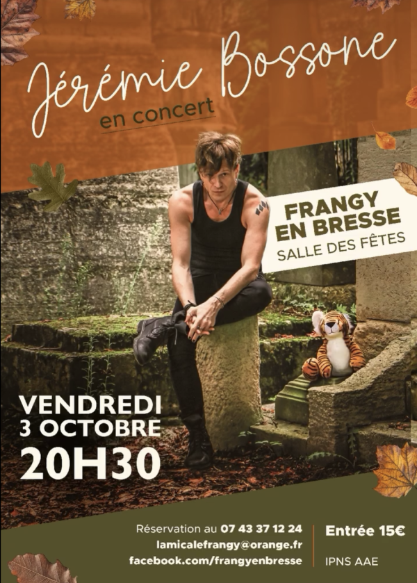 Jérémy Bossone en concert avec l'Amicale de Frangy en Bresse 