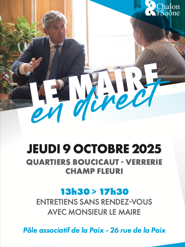 Le maire en direct - Quartiers Boucicaut-Verrerie-Champ Fleuri le jeudi 9 octobre 