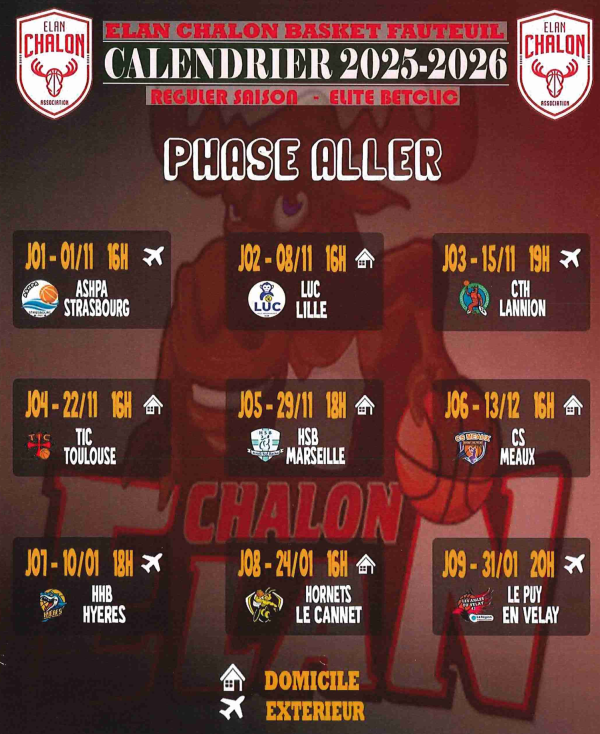 BASKET FAUTEUIL - Le calendrier des matchs à venir avec la reprise du championnat 