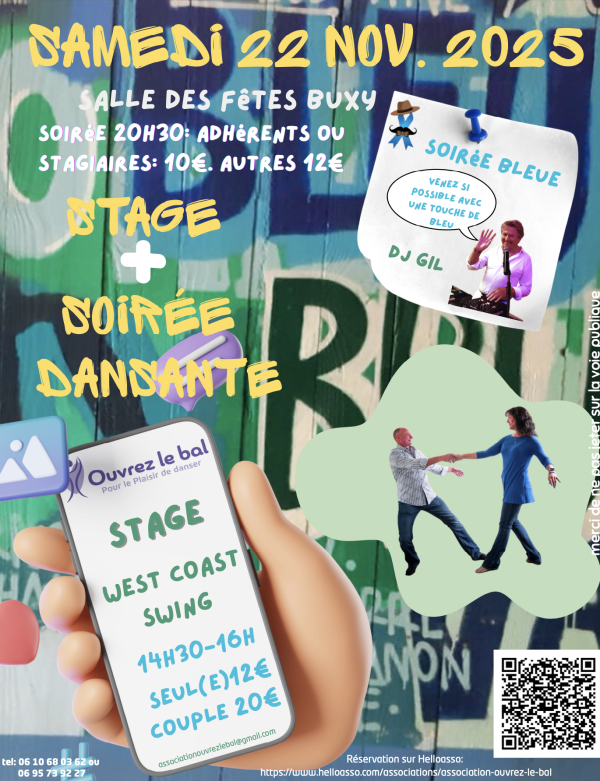 L'association Ouvrez-le-Bal organise sa 1ère soirée dansante le samedi 22 novembre à la salle des fêtes de Buxy.