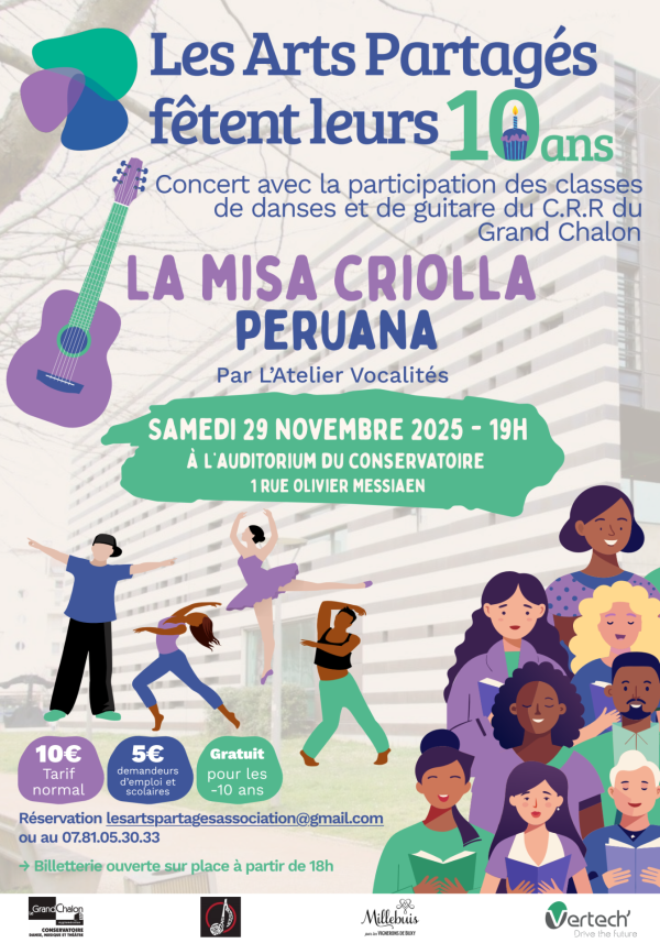 L'Association pour le Rayonnement du Conservatoire du Grand Chalon vous invite pour ses 10 ans 