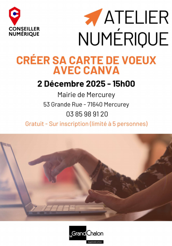 Deux ateliers numériques organisés à Mercurey les 2 et 4 décembre 