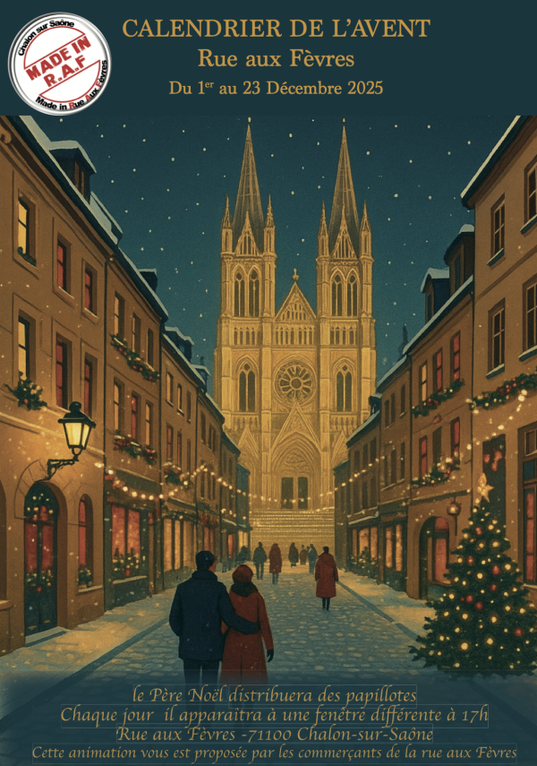 Rue aux fèvres à Chalon, le calendrier de l'Avent s'ouvrira à compter du 1er décembre 