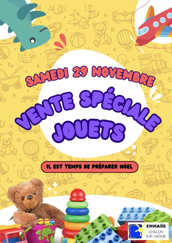 EMMAÜS CHALON - Grande vente de jouets de Noël ce samedi 