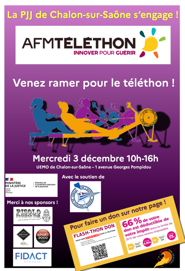 La Protection judiciaire de la jeunesse vous invite à une action pour le téléthon
